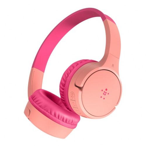 Belkin Bežicne naglavne dečije slušalice, BT+3,5mm,28-30h bat, pink slika 1
