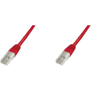 Digitus DK-1511-005/R RJ45 mrežni kabel, Patch kabel cat 5e U/UTP 0.50 m crvena  1 St.