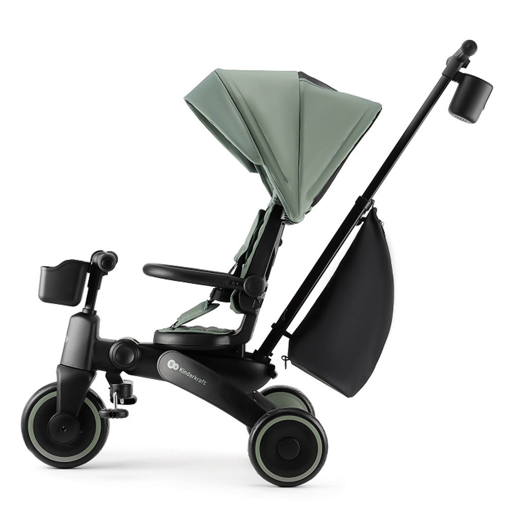 Kinderkraft Sklopivi rotirajući tricikl 5U1 Jazz 2, Grey/Green - OŠTEĆENA AMBALAŽA slika 5