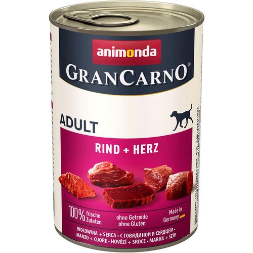animonda GranCarno Adult govedina i srca, mokra hrana za odrasle pse 400g slika 1