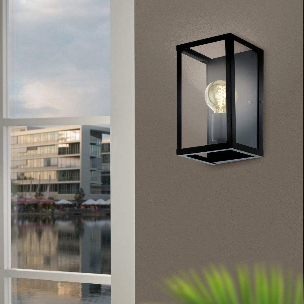 Eglo zidna lampa 'Charterhouse' - crna/staklo slika 7