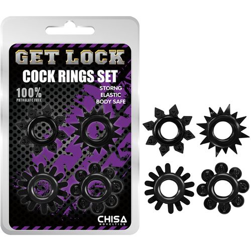 Set od 4 prstena za penis Get Lock slika 1