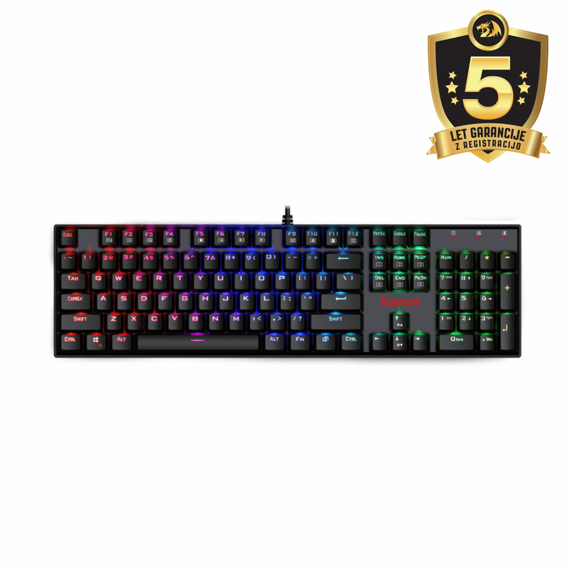 Redragon Tipkovnica – Redragon APAS K535-KB RGB Žičana Mehanička Plava Prekidača image