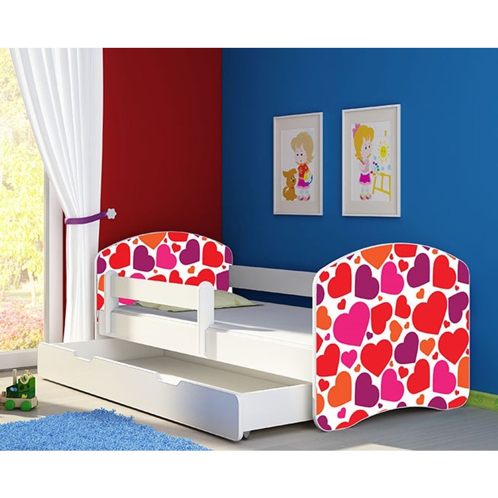 ACMA Dječiji krevet Acma II sa ladicom White - 140x70cm - Dezen 25 slika 1