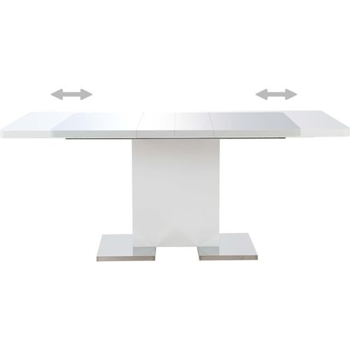 Produživi stol visokog sjaja bijeli 180 x 90 x 76 cm MDF slika 45