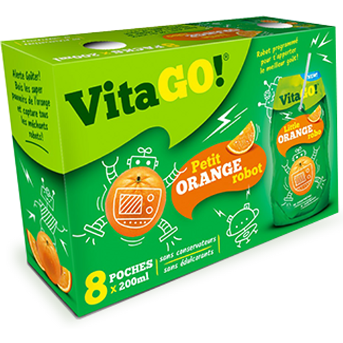 VitaGo voćni sok Naranča 8 komada x 200ml  slika 1