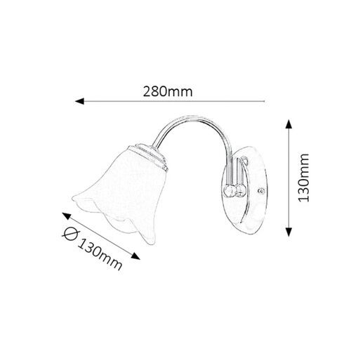 Rabalux  Zidna lampa Rafaella E14 40W zlato  slika 2