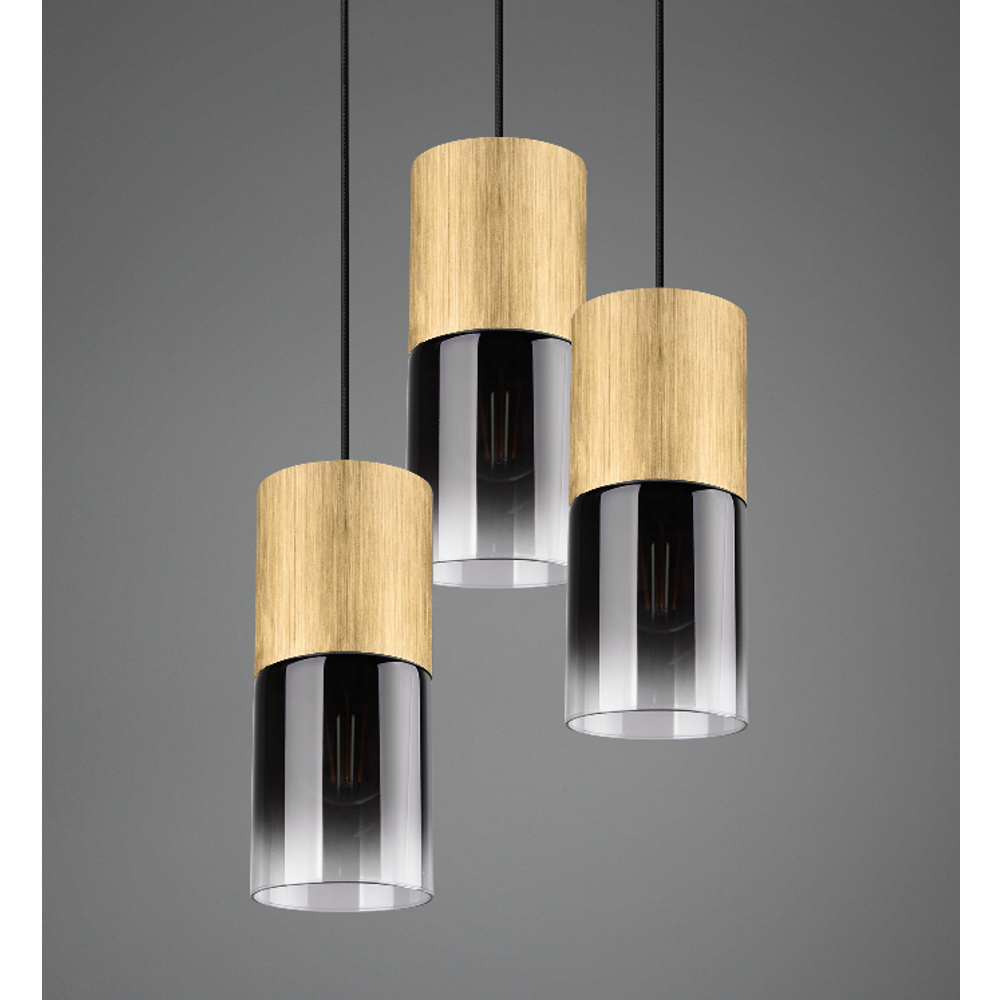 Trio Lighting visilica ROBIN – mat mesing/crno, 3× E27, podesiva visina slika 6