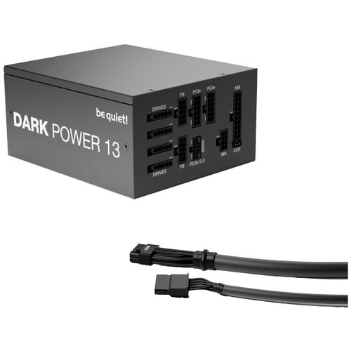 be quiet! BN335 DARK POWER 13 1000W, 80 PLUS Titanium efficiency (up to 95.2%), ATX 3.0 PSU with full support for PCIe 5.0 GPUs and GPUs with 6+2 pin connector, Overclocking key switches between four 12V rails and one massive 12V rail slika 6