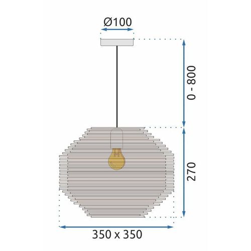 Viseća stropna svjetiljka Natural App883-1CP slika 9