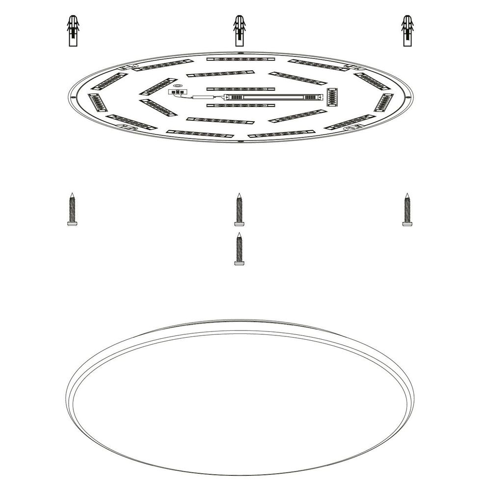 Eglo Giron Plafonjera LED, 60W, Promjer 760mm, Sa Daljinskim Upravljačem, Dimabilna, Bijela slika 6