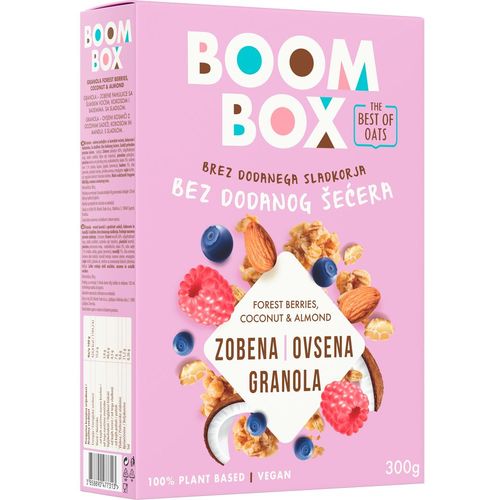 Boom Box Zobena granola Šumsko voće, Kokos, Badem 300g slika 1