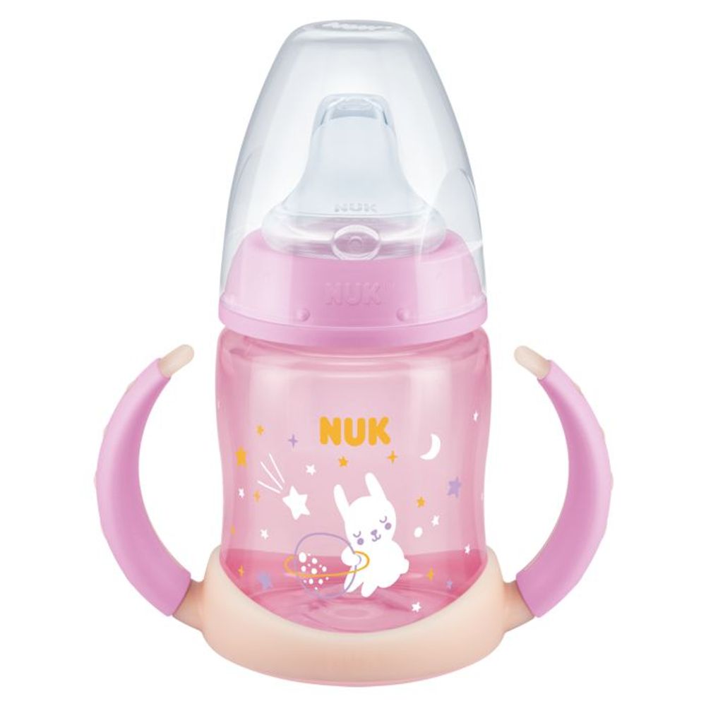 NUK Prelazna flašica koja svijetli u mraku First Choice 6-18mj 150ml, Roza slika 1