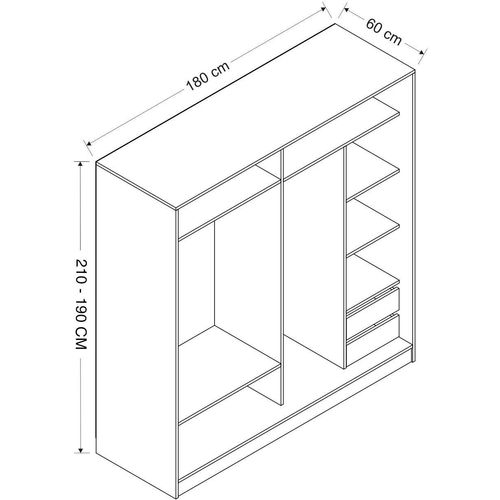 Kale - 3164 White
Black Wardrobe slika 8