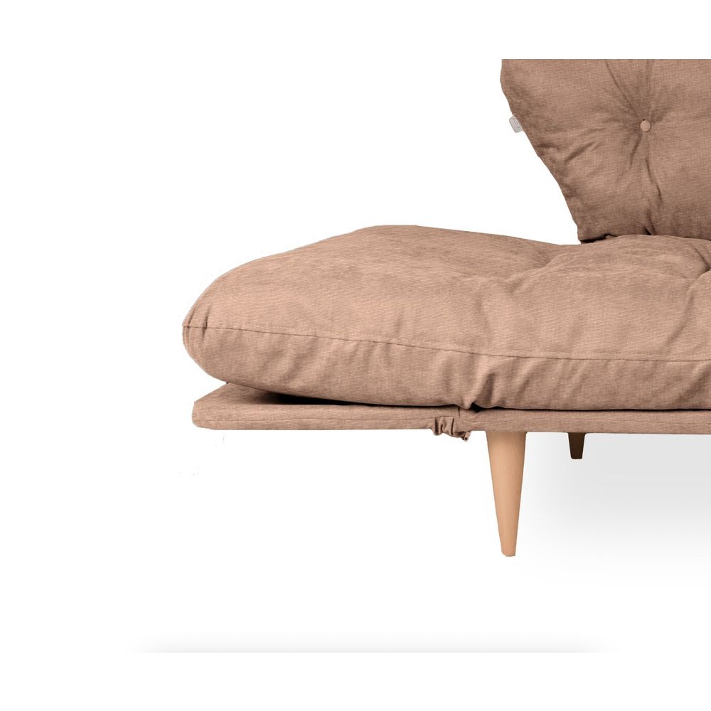 Nina Daybed - Svijetlosmeđi 3-sjedalni kauč na razvlačenje slika 7