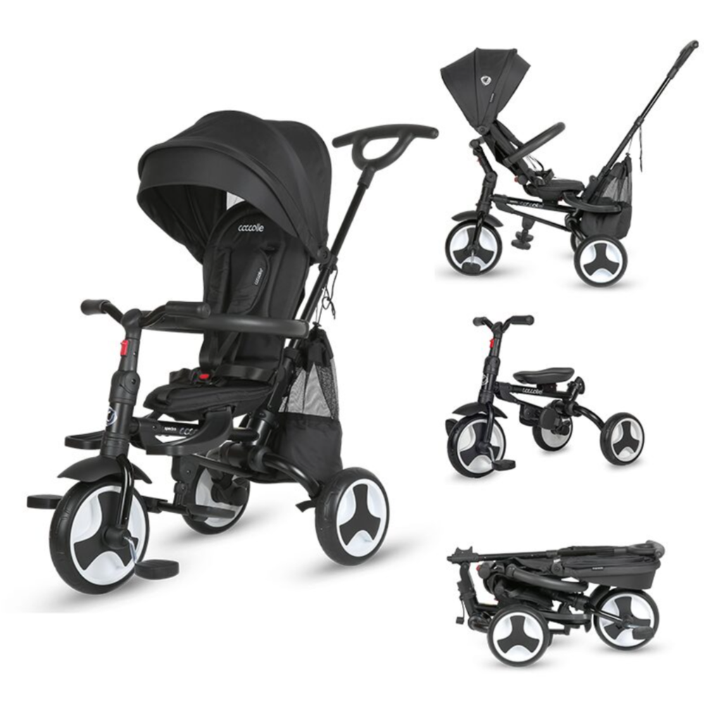 Coccolle Sklopivi rotirajući tricikl Spectra Plus Premium Line, Jet Black slika 1