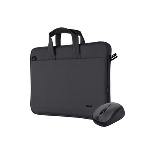 Trust Bologna torba i miš set torba za laptop 16", crna silent miš