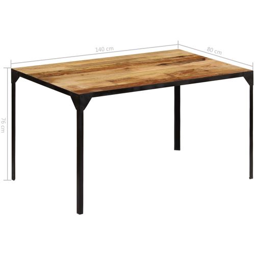 Blagovaonski stol od masivnog drva manga 140 x 80 x 76 cm slika 7