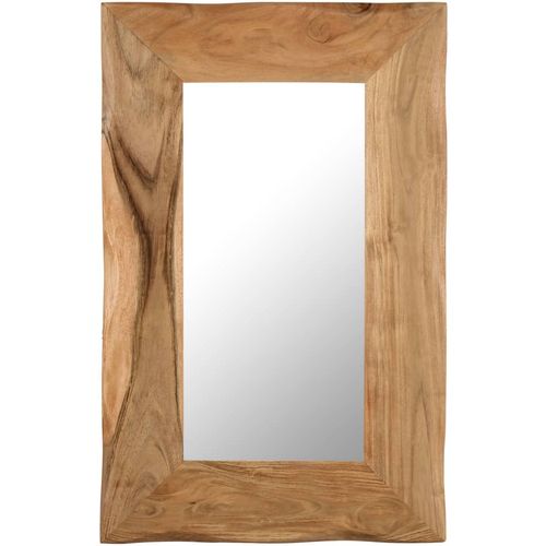 Kozmetičko ogledalo od masivnog bagremovog drva 50 x 80 cm slika 2