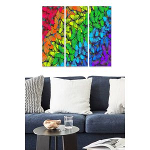 MDF1270004971 Multicolor Decorative MDF Painting (3 Pieces)