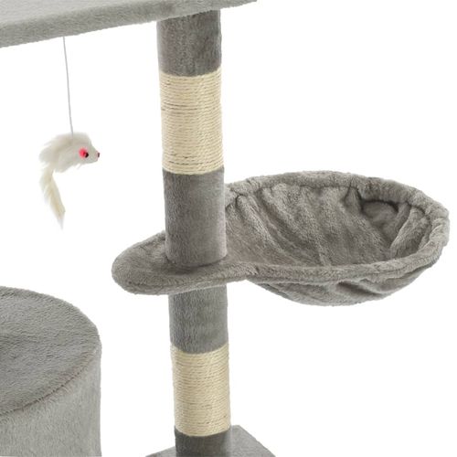 Penjalica za mačke sa stupovima za grebanje od sisala 138 cm siva slika 29
