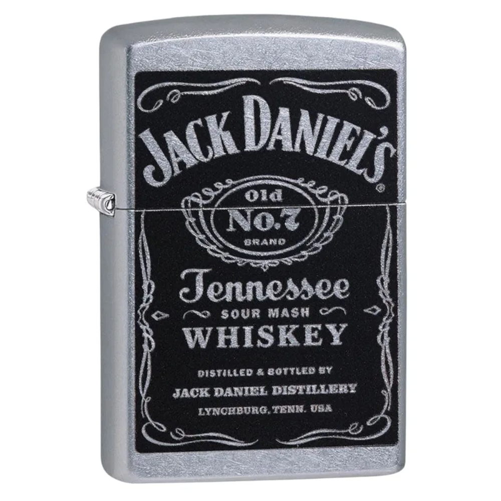 ZIPPO 24779 Windproof Lighter Jack Daniels Label Street Chrome Finish slika 1