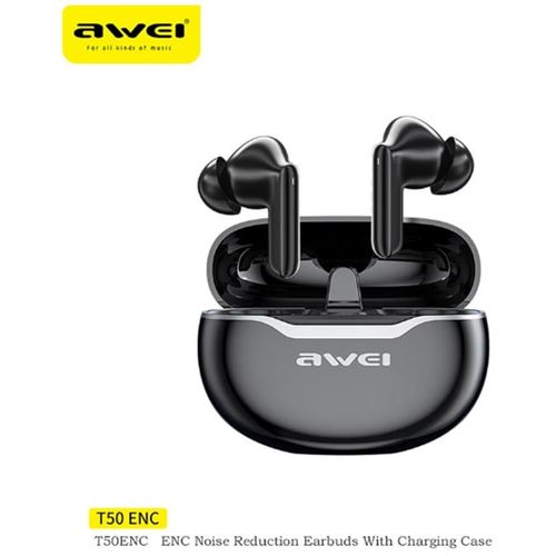 Slušalice AWEI T50 ENC Bluetooth bubice crne slika 1