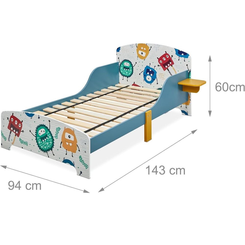 Kinder Home Drveni dječiji krevet Monster 140x70cm slika 8