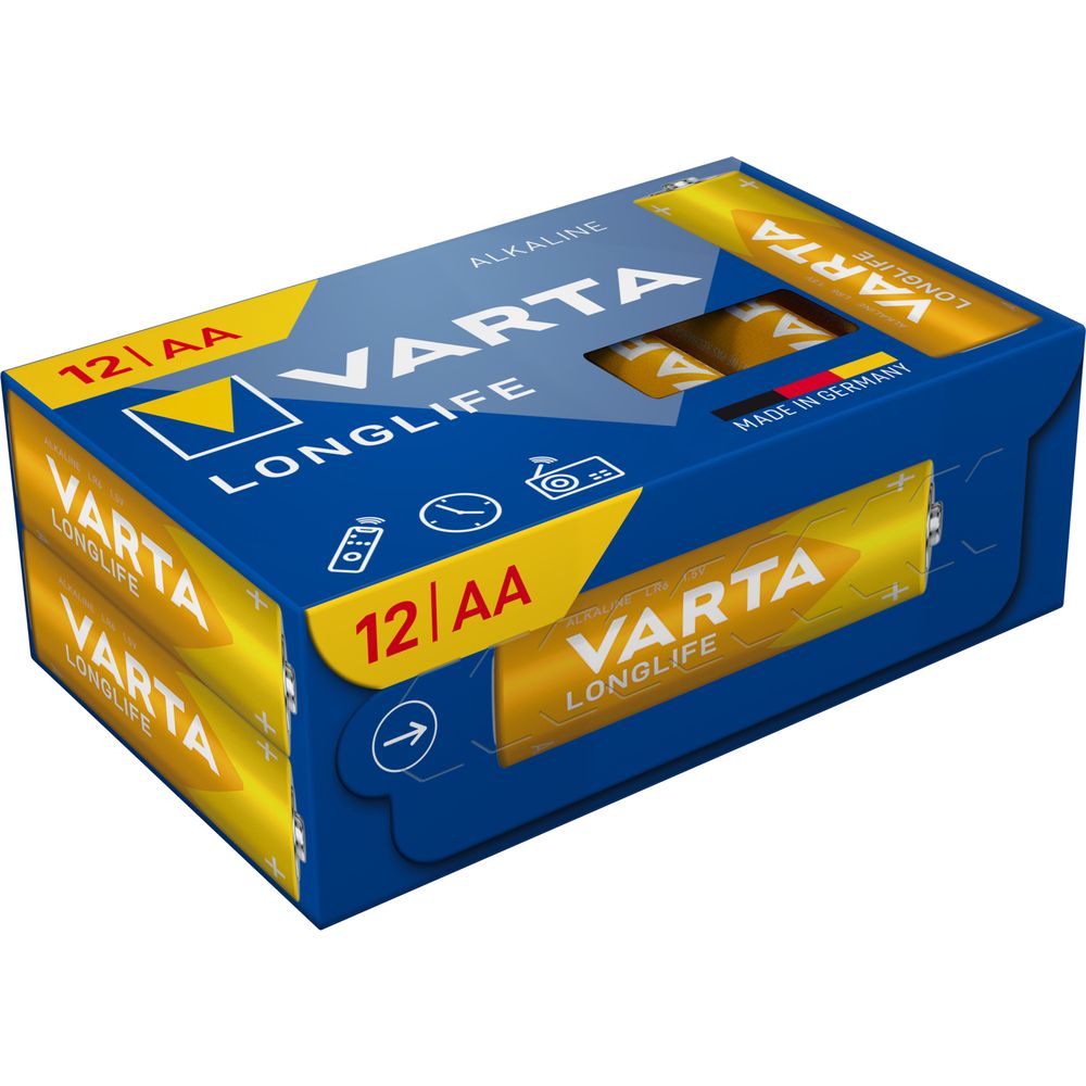 Varta Longlife baterija LR06, AA, 1,5V 12 kom slika 2