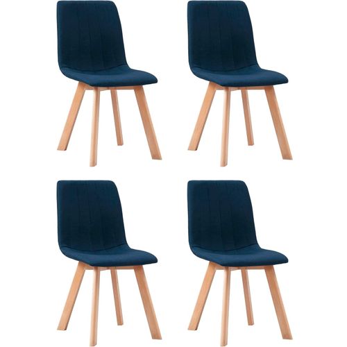 Blagovaonske stolice od tkanine 4 kom plave slika 8