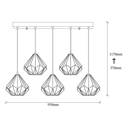 Opviq Diamond - 704-5S1 Crni Luster slika 3