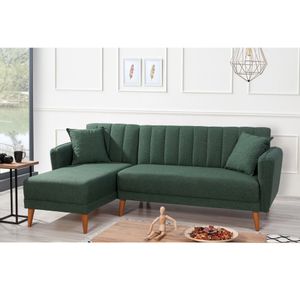 Atelier Del Sofa Kutna garnitura, Aqua Corner Left - Dark Green