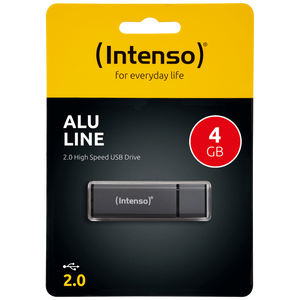(Intenso) USB Flash drive 4GB Hi-Speed USB 2.0, ALU Line - USB2.0-4GB/Alu-a