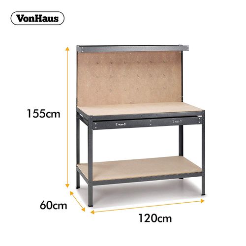 VonHaus workbench with connecting wall slika 2