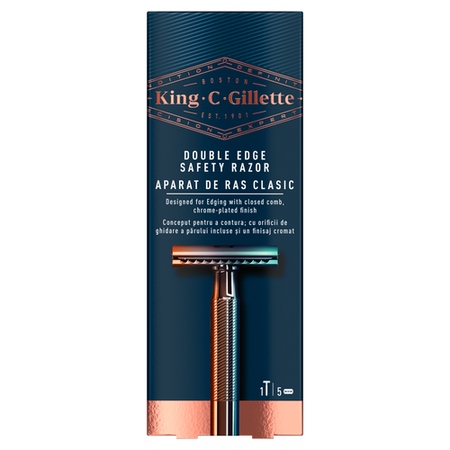 King C. Gillette Double Edge brijač + 5 dopuna slika 1