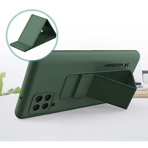 Wozinsky Kickstand Case fleksibilna silikonska maska sa postoljem Samsung Galaxy A42 5G mint slika 2