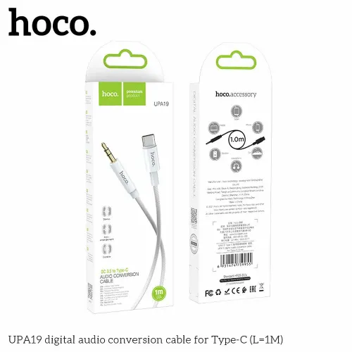 HOCO AUX Audio Jack kabel 3,5 mm na Type-C UPA19 1 m srebrni slika 6