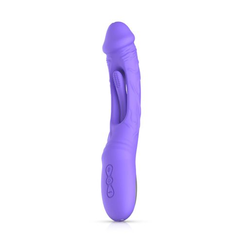 Vibrirajući dildo sa stimulatorom G-točke Good Vibes Only - Flax slika 1