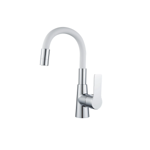 Inter Ceramic slavina za umivaonik alisado + set za ugradnju zinc/mesing kromirana/bijela