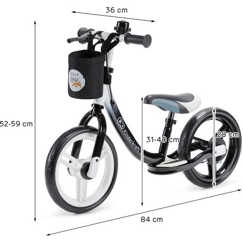 EOL-Kinderkraft dječji balansirajući bicikl bez pedala Space - Crni slika 6