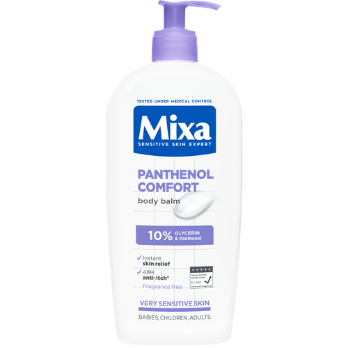 Mixa Panthenol Comfort Umirujuci balzam za telo za osetljivu kozu za bebe, decu i odrasle 400ml slika 1