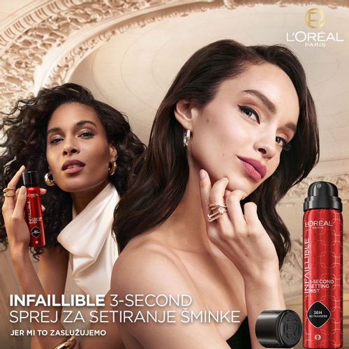 L'Oreal Paris Infaillible 3-second sprej za setiranje šminke slika 9