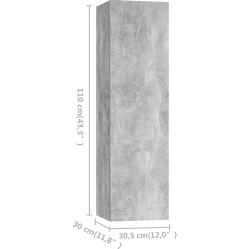 3-dijelni set TV ormarića siva boja betona od iverice slika 9