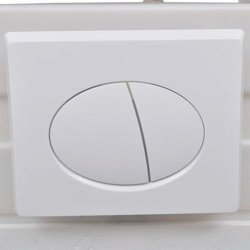 Zidna jajolika toaletna školjka s ugradbenim vodokotlićem bijela slika 22