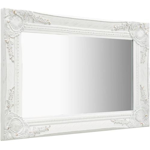 Zidno ogledalo u baroknom stilu 60 x 40 cm bijelo slika 2