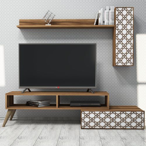 Woody Fashion TV jedinica, Planet - Walnut, White slika 4