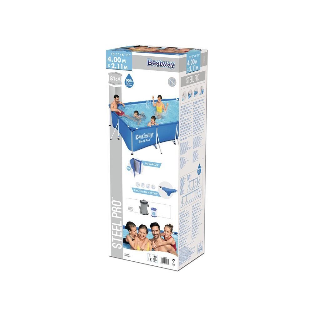 Montažni bazen Steel Pro 400*211*81 cm slika 8