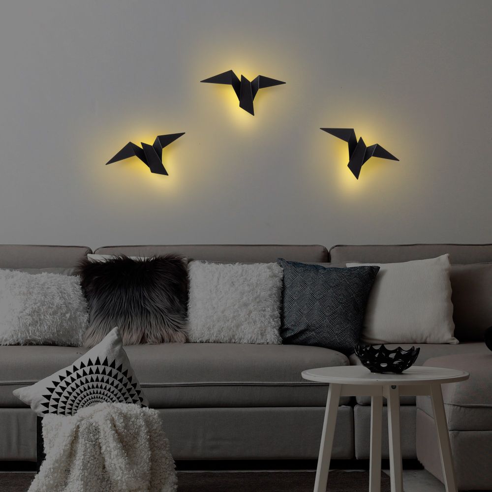 Pacalı - 13500 - M Crna Zidna Lampa slika 3