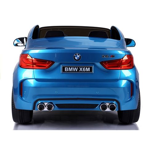 Licencirani BMW X6 M plavi lakirani - dvosjed - auto na akumulator slika 10