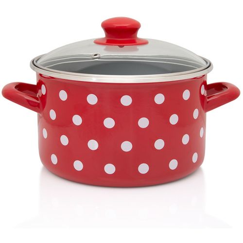 Metalac posuda duboka dekor red dots 18cm / 3,00lit slika 1